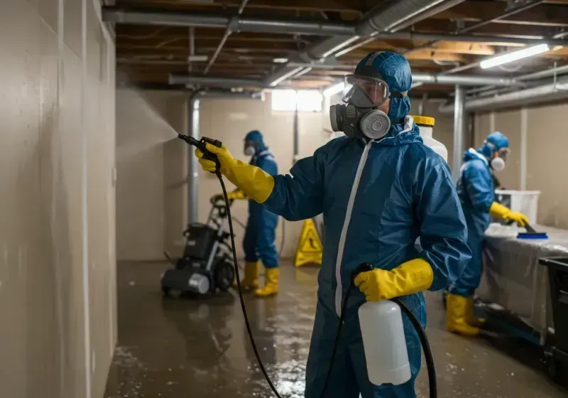 Basement Sanitization and Antimicrobial Treatment process in Lee, MA