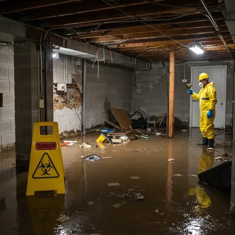 Flooded Basement Electrical Hazard in Lee, MA Property